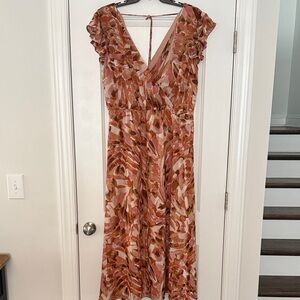 MSK Multicolor Abstract Floral Dress